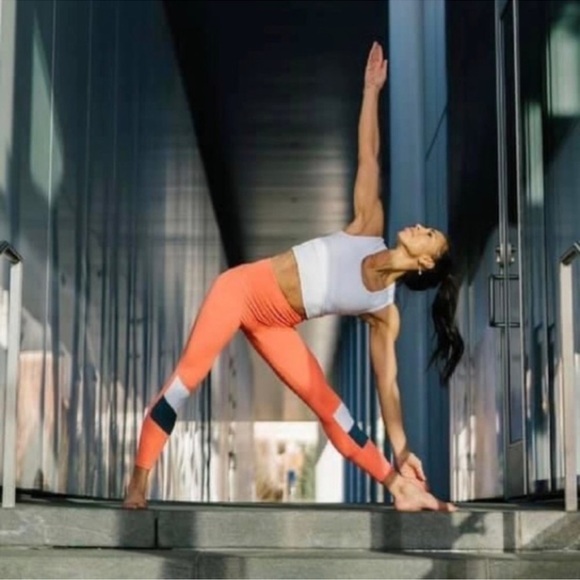 Zyia Active Light N Tight Womens Size 4 Tangerine Orange 7/8 Leggings High Rise - Picture 11 of 11